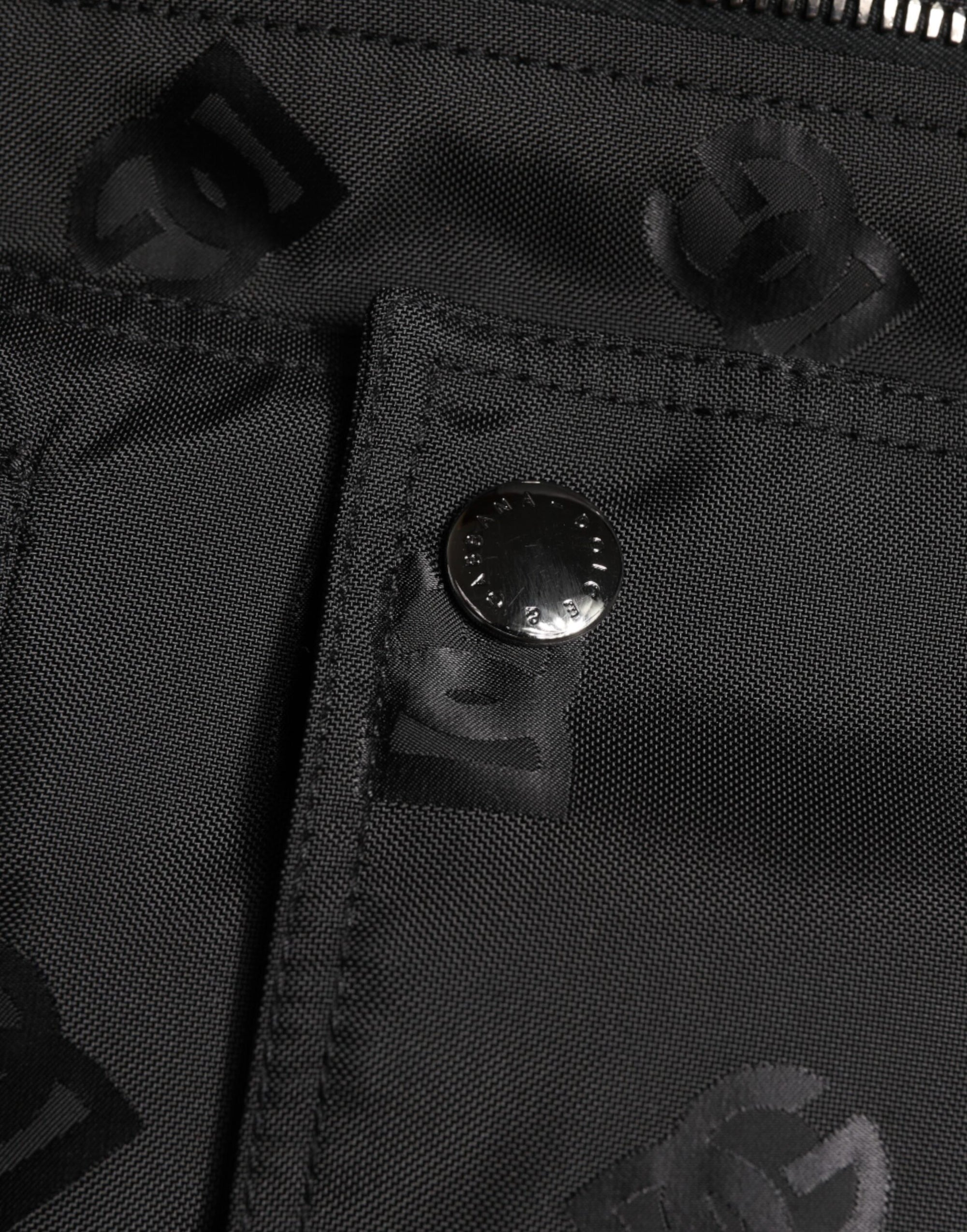 Veste coupe-vent cargo noire Dolce &amp; Gabbana avec logo Mania