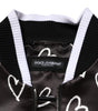 Dolce & Gabbana Black Polyester Heart Print Bomber Jacket