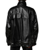 Dolce & Gabbana Black Polyester Logo Plaque Bomber Jacket
