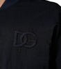 Dolce & Gabbana Blue Nylon DG Embroidery Men Bomber Jacket