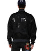 Dolce & Gabbana Black Wool Logo DG Mania Men Bomber Jacket