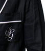 Dolce & Gabbana Dark Blue DG Embroidery Jacket Robe Blazer