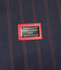 Veste zippée intégrale Dolce &amp; Gabbana à rayures bleues et rouges avec logo et plaque