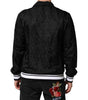Dolce & Gabbana Black Jacquard Men Full Zip Bomber Sweater