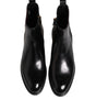 Bottines Chelsea mi-mollet noires en cuir Dolce &amp; Gabbana