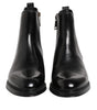 Dolce &amp; Gabbana Black Chelsea Leather Mid Calf Boots Shoes