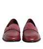 Chaussures habillées à enfiler en cuir bordeaux Dolce &amp; Gabbana