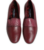 Chaussures habillées à enfiler en cuir bordeaux Dolce &amp; Gabbana