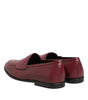 Chaussures habillées à enfiler en cuir bordeaux Dolce &amp; Gabbana