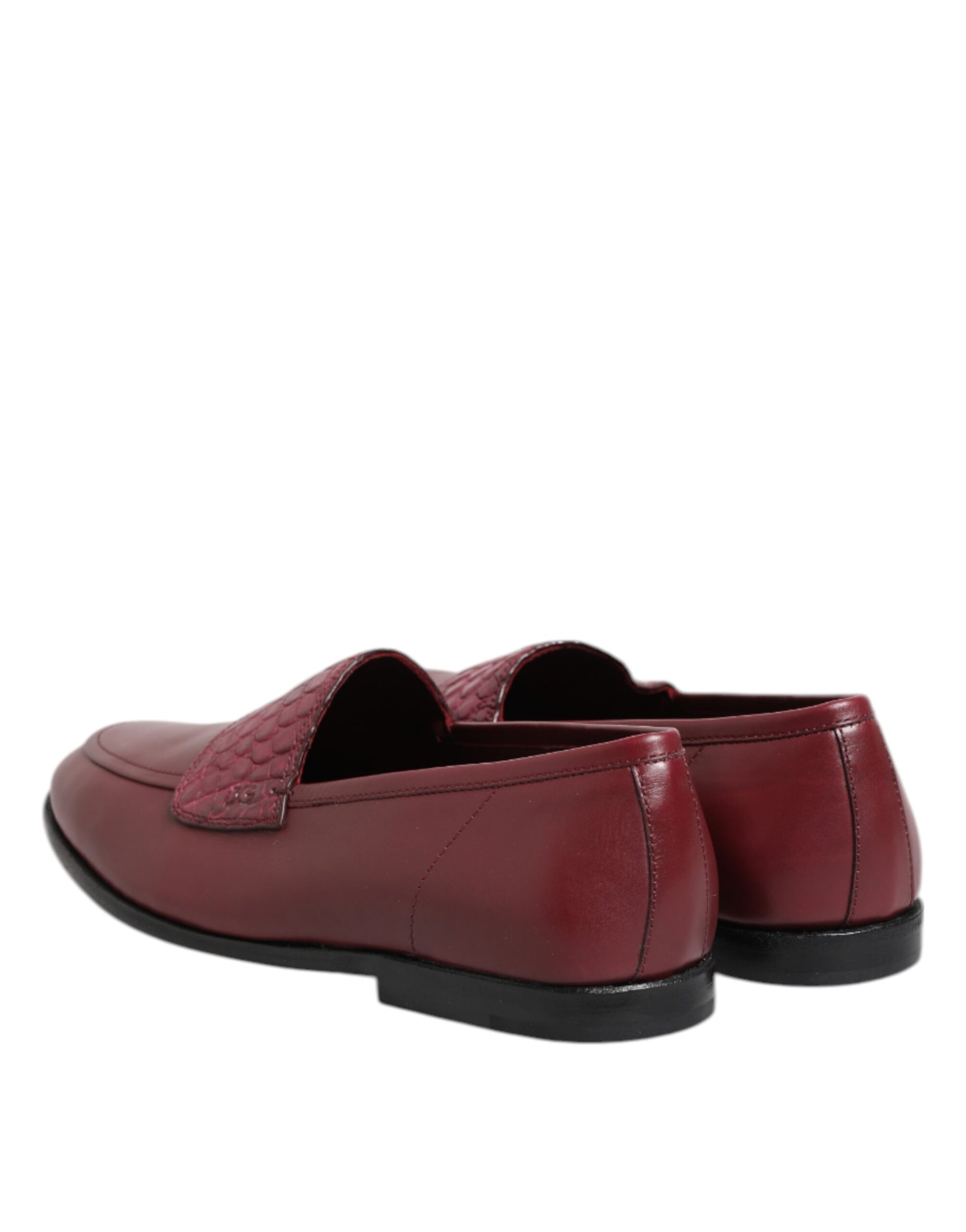 Chaussures habillées à enfiler en cuir bordeaux Dolce &amp; Gabbana