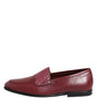 Chaussures habillées à enfiler en cuir bordeaux Dolce &amp; Gabbana