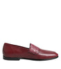 Chaussures habillées à enfiler en cuir bordeaux Dolce &amp; Gabbana
