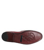 Chaussures habillées à enfiler en cuir bordeaux Dolce &amp; Gabbana