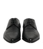 Chaussures Derby à lacets en cuir exotique noir Dolce & Gabbana