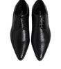 Chaussures Derby à lacets en cuir exotique noir Dolce & Gabbana