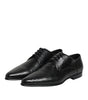 Chaussures Derby à lacets en cuir exotique noir Dolce & Gabbana