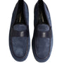 Dolce & Gabbana Blue Suede Leather Loafers Moccasin Shoes