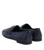 Dolce & Gabbana Blue Suede Leather Loafers Moccasin Shoes