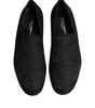 Dolce & Gabbana Black Floral Brocade Loafers Men Dress Shoes