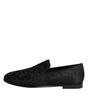 Dolce & Gabbana Black Floral Brocade Loafers Men Dress Shoes