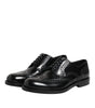 Dolce & Gabbana Black Leather Derby Wingtip Formal Shoes