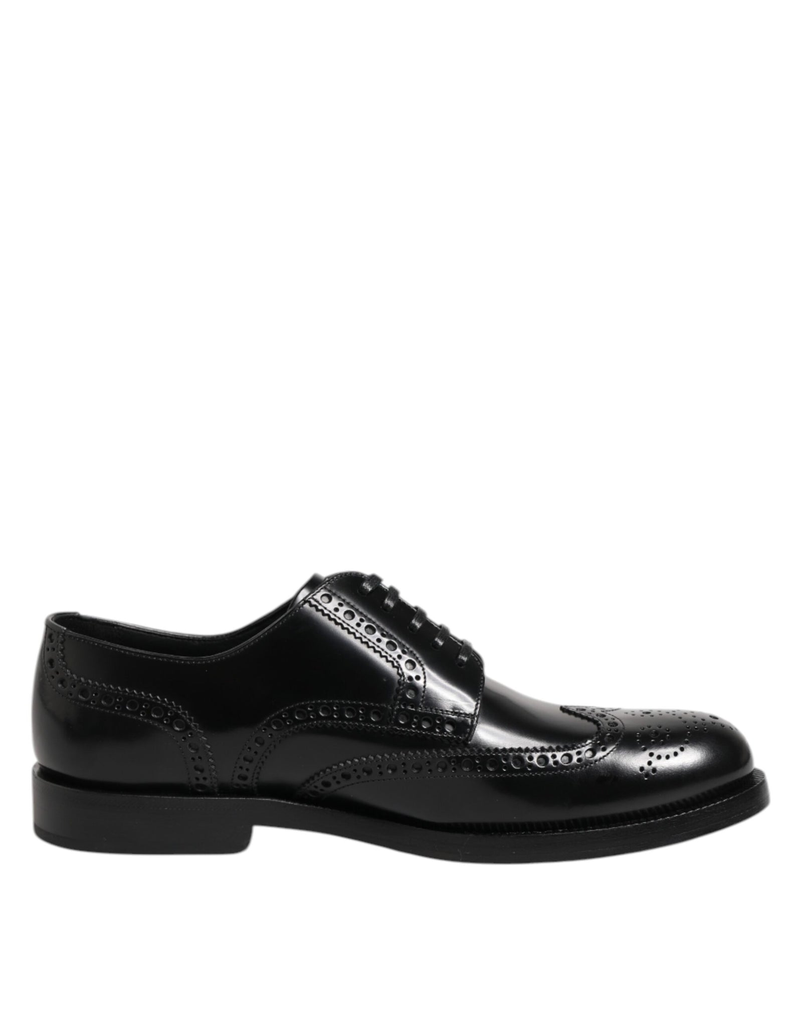 Chaussures habillées Derby en cuir noir Dolce &amp; Gabbana