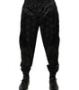 Dolce &amp; Gabbana Black Logo DG Print Men Jogger Sweatpants Pants