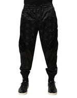 Dolce &amp; Gabbana Black Logo DG Print Men Jogger Sweatpants Pants