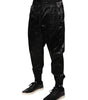 Dolce &amp; Gabbana Black Logo DG Print Men Jogger Sweatpants Pants