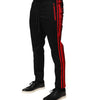 Dolce & Gabbana Red Stripe Cotton Logo Jogger Sweatpants Pants
