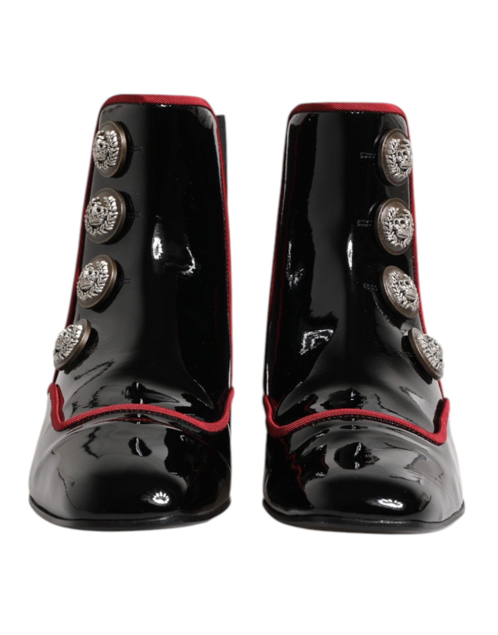 Dolce &amp; Gabbana Black Jackie Buttoned Chelsea Boots Shoes