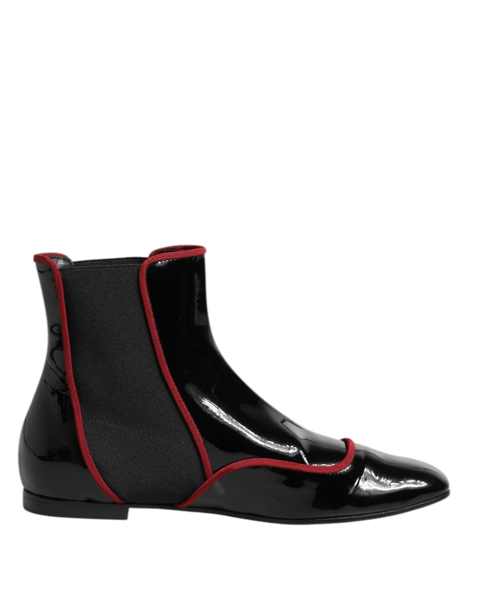 Dolce &amp; Gabbana Black Jackie Buttoned Chelsea Boots Shoes