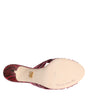 Dolce & Gabbana Pink Leather Heels Slides Sandals Shoes