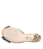 Dolce & Gabbana Multicolor Keira Bow Leather Peep Toe Mules Shoes