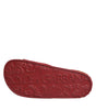 Dolce & Gabbana Red Devotion Matelassé Leather Slides Shoes
