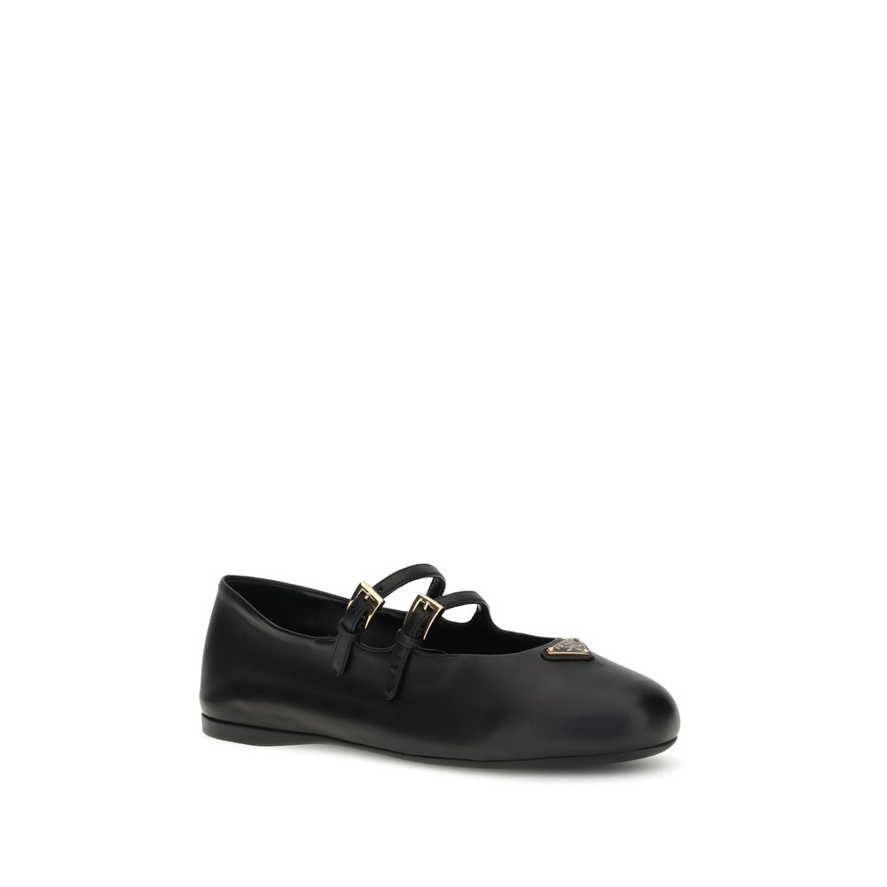 Ballerines en cuir Prada