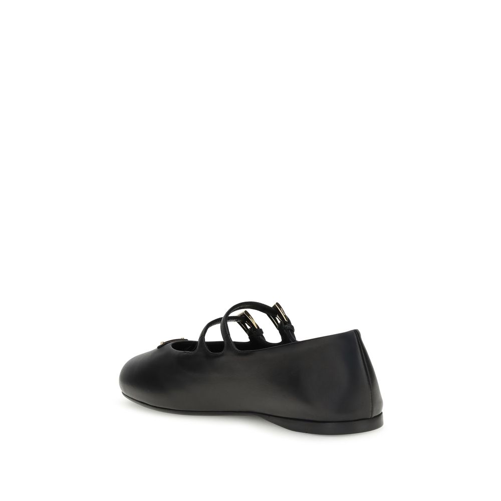 Ballerines en cuir Prada