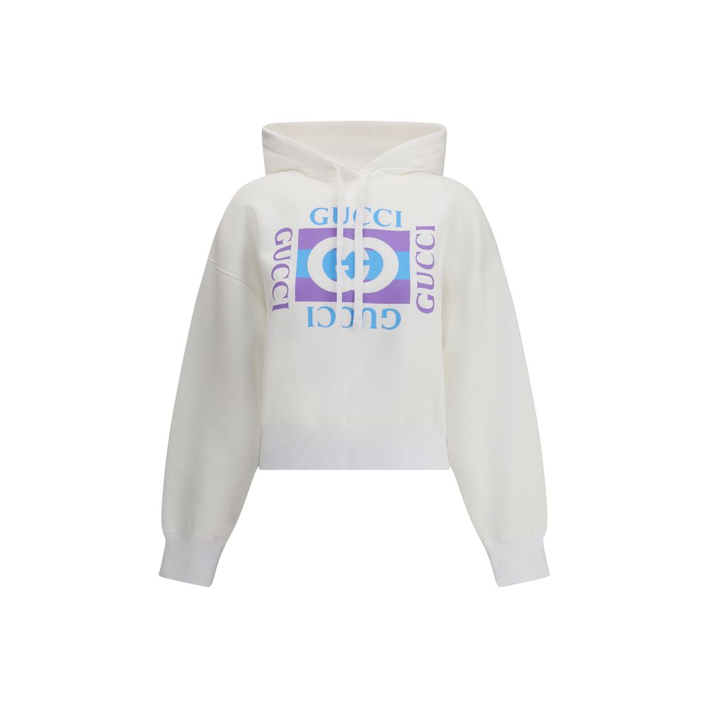 Sweat à capuche avec logo imprimé Gucci