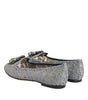 Chaussures plates en dentelle et cristaux Dolce & Gabbana Taormina grises