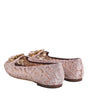 Dolce &amp; Gabbana Pink Taormina Lace Crystals Flats Shoes