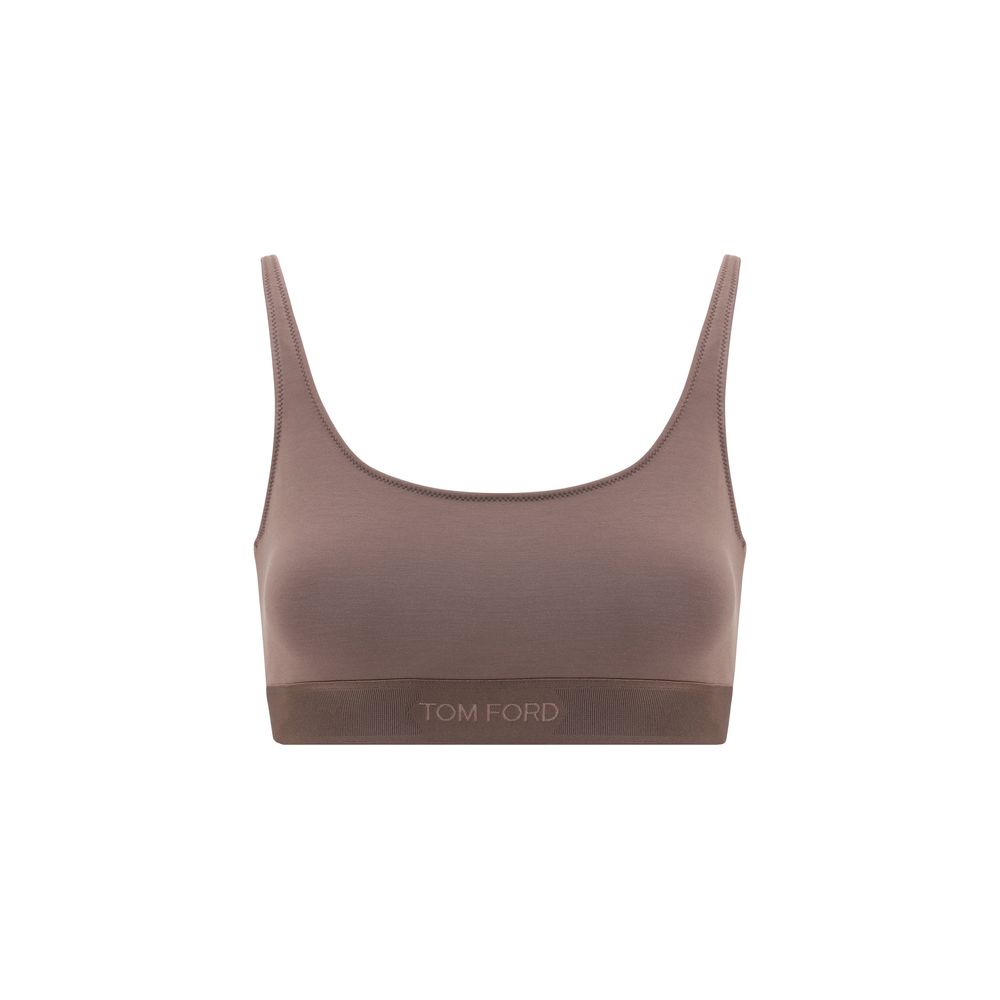 Tom Ford Modal bralette Top with jacquard logo