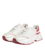 Dolce &amp; Gabbana White Pink Daymaster Low Top Sneakers Shoes