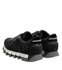 Dolce & Gabbana Black Gray Leopard Low Top Sneakers Shoes