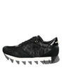 Dolce & Gabbana Black Gray Leopard Low Top Sneakers Shoes