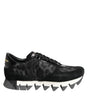 Dolce & Gabbana Black Gray Leopard Low Top Sneakers Shoes