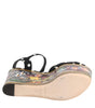 Dolce & Gabbana Multicolor Fish Polka Dot Wedge Sandals Shoes