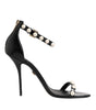 Dolce & Gabbana Black KEIRA Pearl Embellished Sandals Shoes