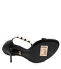 Dolce & Gabbana Black KEIRA Pearl Embellished Sandals Shoes