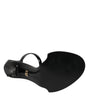 Dolce & Gabbana Black KEIRA Pearl Embellished Sandals Shoes