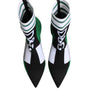 Dolce & Gabbana Green Stretch Sock Style Ankle Boots Shoes